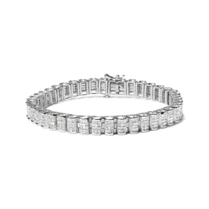 14K Gold White Diamond Tennis Bracelet