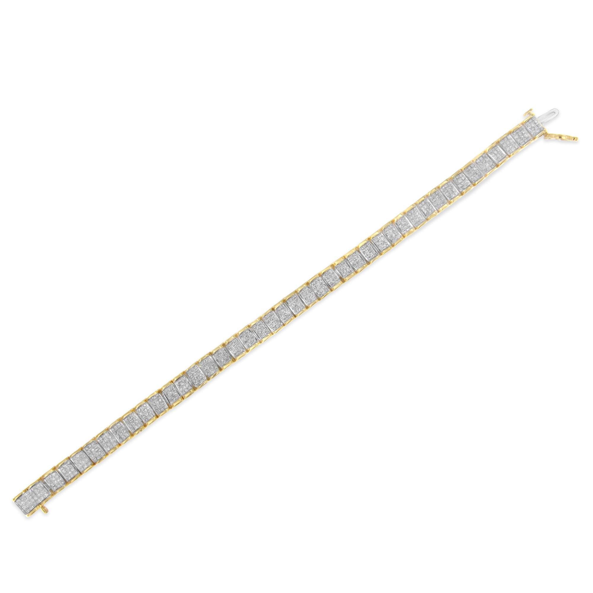 14K Gold White Diamond Tennis Bracelet