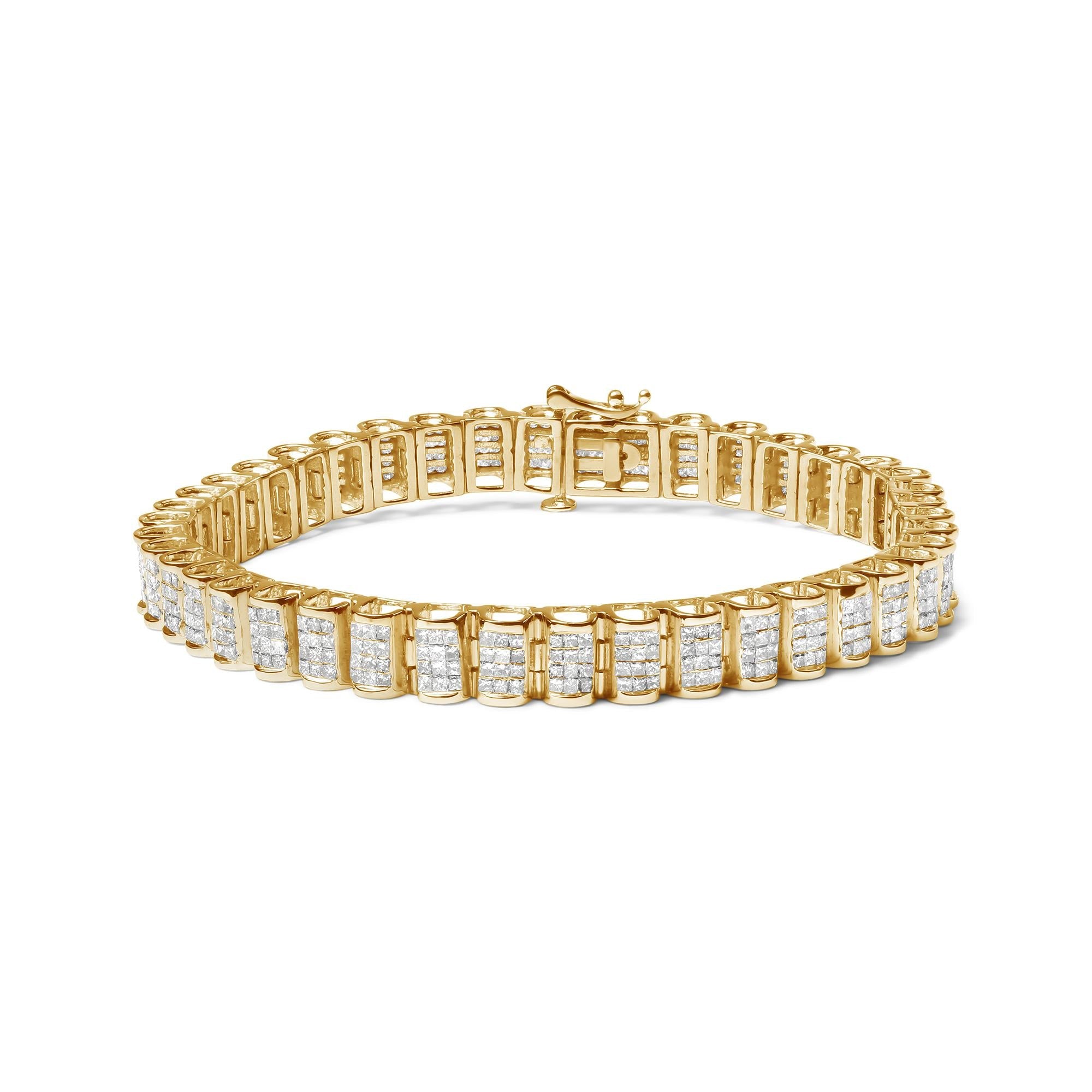 14K Gold White Diamond Tennis Bracelet