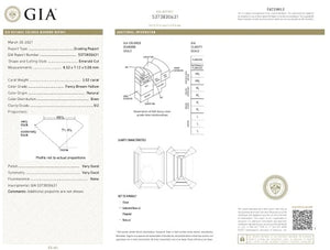 18K White Gold and GIA 3.02ct Fancy Brown-Yellow SI2 Diamonds Ring