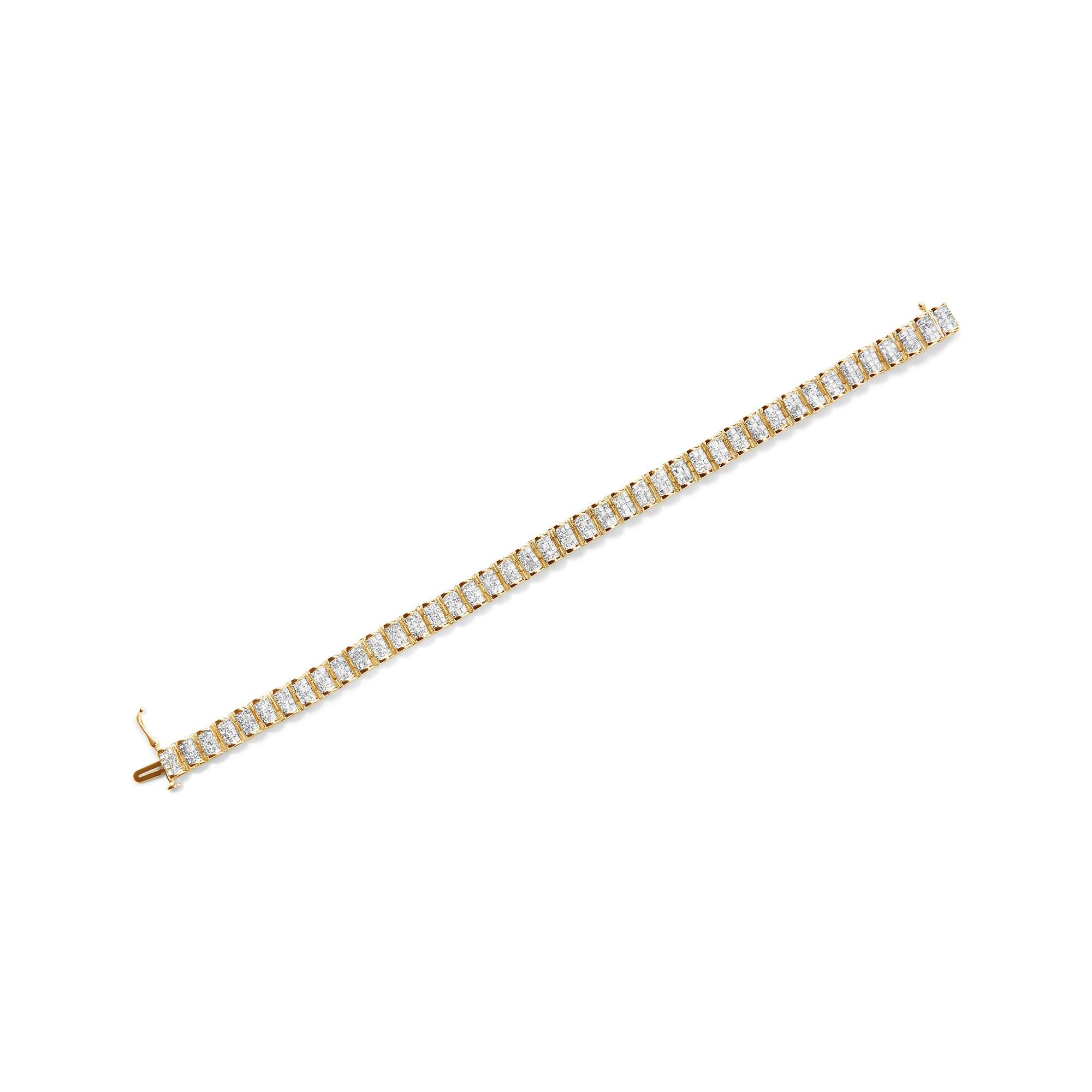 14K Gold White Diamond Tennis Bracelet